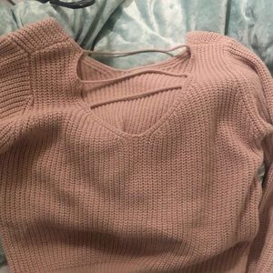 light pink sweater